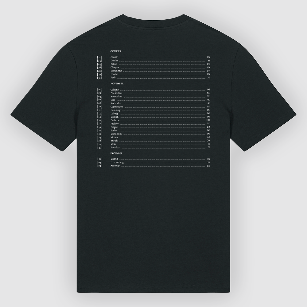 Tom Odell 2025 AWL tour tee - Black