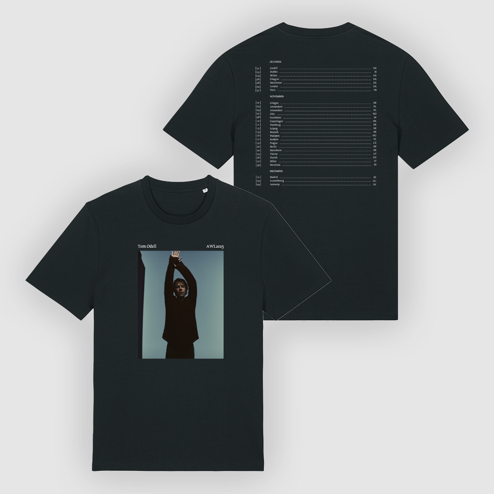Tom Odell 2025 AWL tour tee - Black